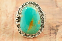 Genuine King's Manassa Turquoise Sterling Silver Ring